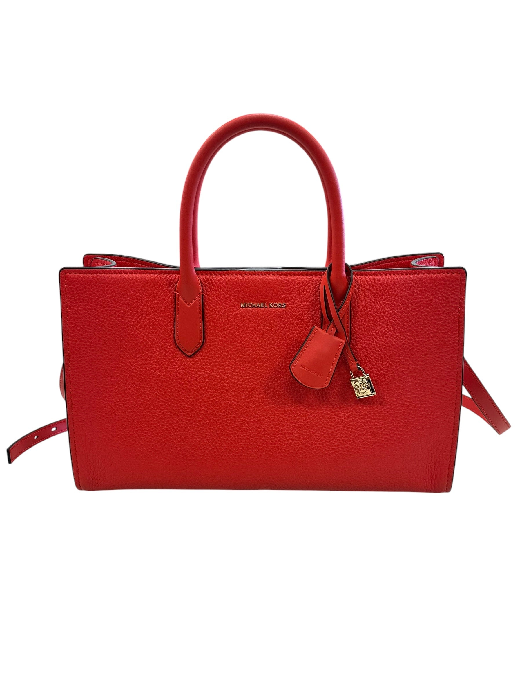 Handbag Designer By Michael Kors In Orange, Size:Large