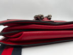 Gucci Dionysus Bamboo Top Handle Bag Leather Red Leather Handbag (Authentic Pre-Loved)