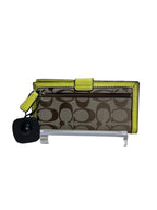 Wallet Designer By Coach In Brown & Yellow, Size:Medium