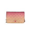 Chanel Wallet on Chain WOC Dark Pink Faded Lambskin