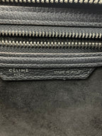 CELINE Micro Luggage Leather Handbag in Black