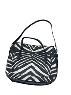 Handbag Designer By Coach In Black & Cream, Size:Large
