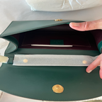 Gucci Zumi Shoulder Bag Mini Leather Green Designer Handbag Bag Purse Italy New