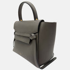 Belt Bag Gray Grained Calfskin Nano