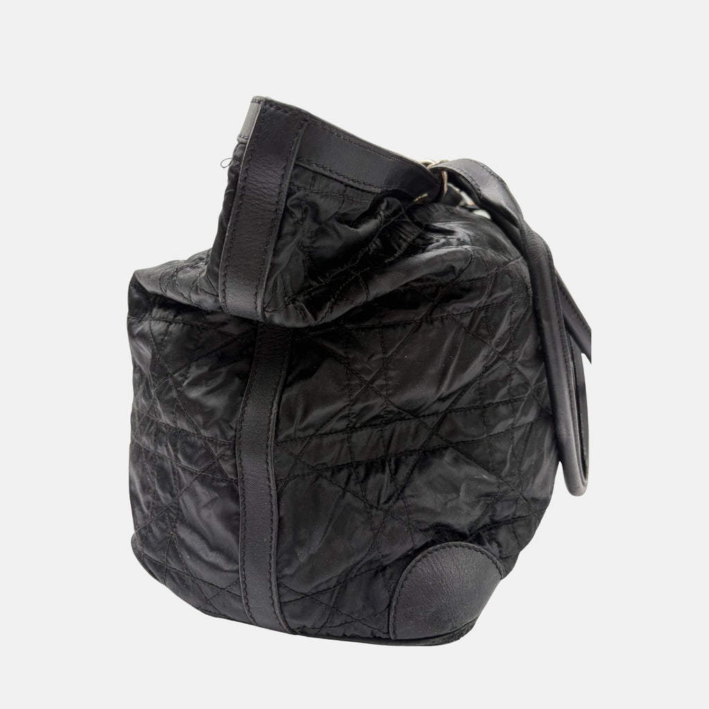 Cannage Tote Bag Black Nylon