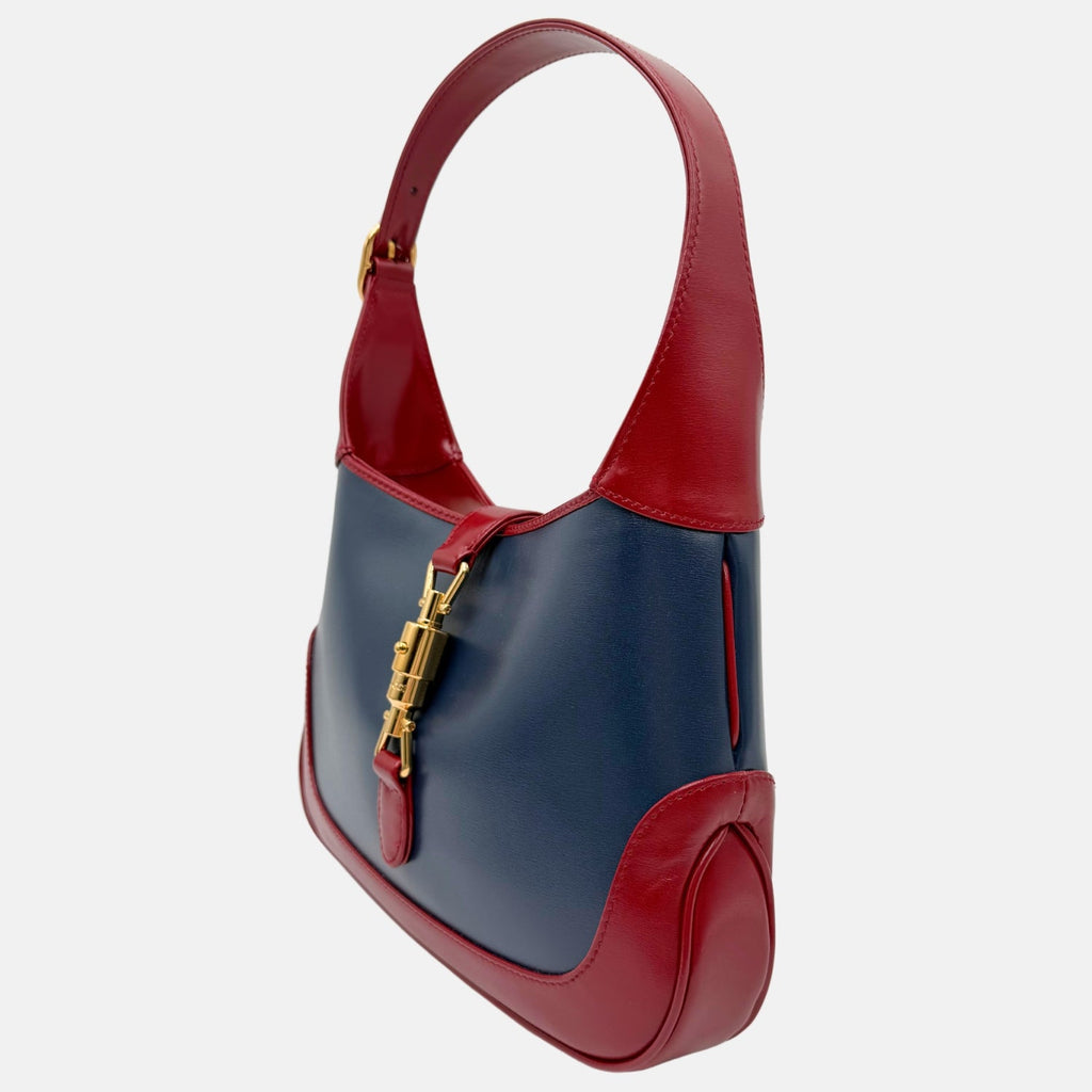 Jackie 1961 Hobo Blue Agata Cherry Red Lux Calfskin Small