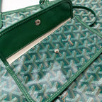 Saint Louis PM Tote Green Goyardine Canvas
