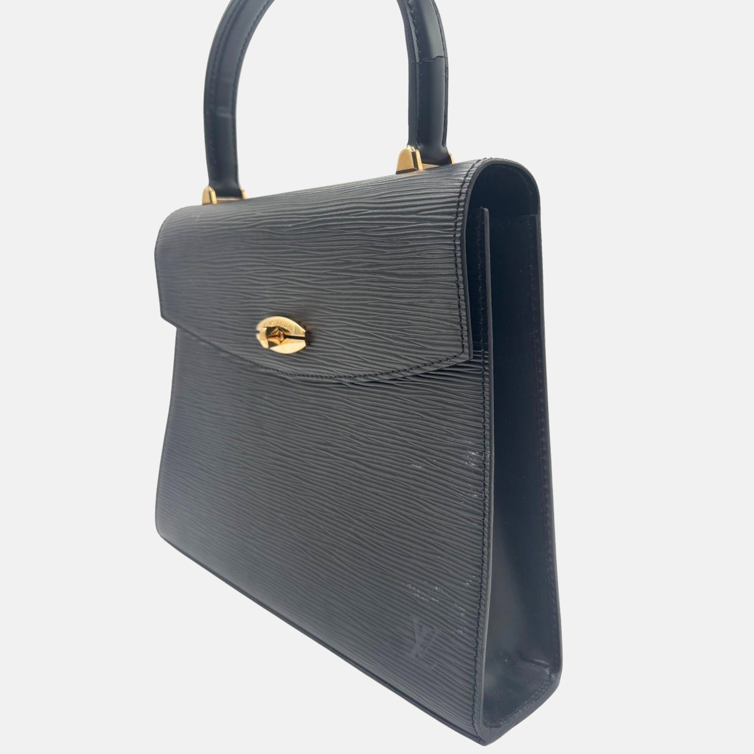 Malesherbes Top Handle Bag Black Epi Leather