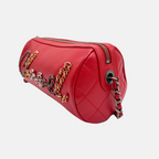 Chain 20s Signature Bowling Bag Red Leather