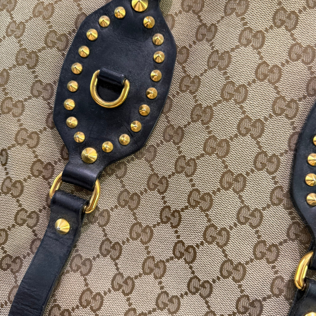 GUCCI VINTAGE STUDDED TOTE BAG