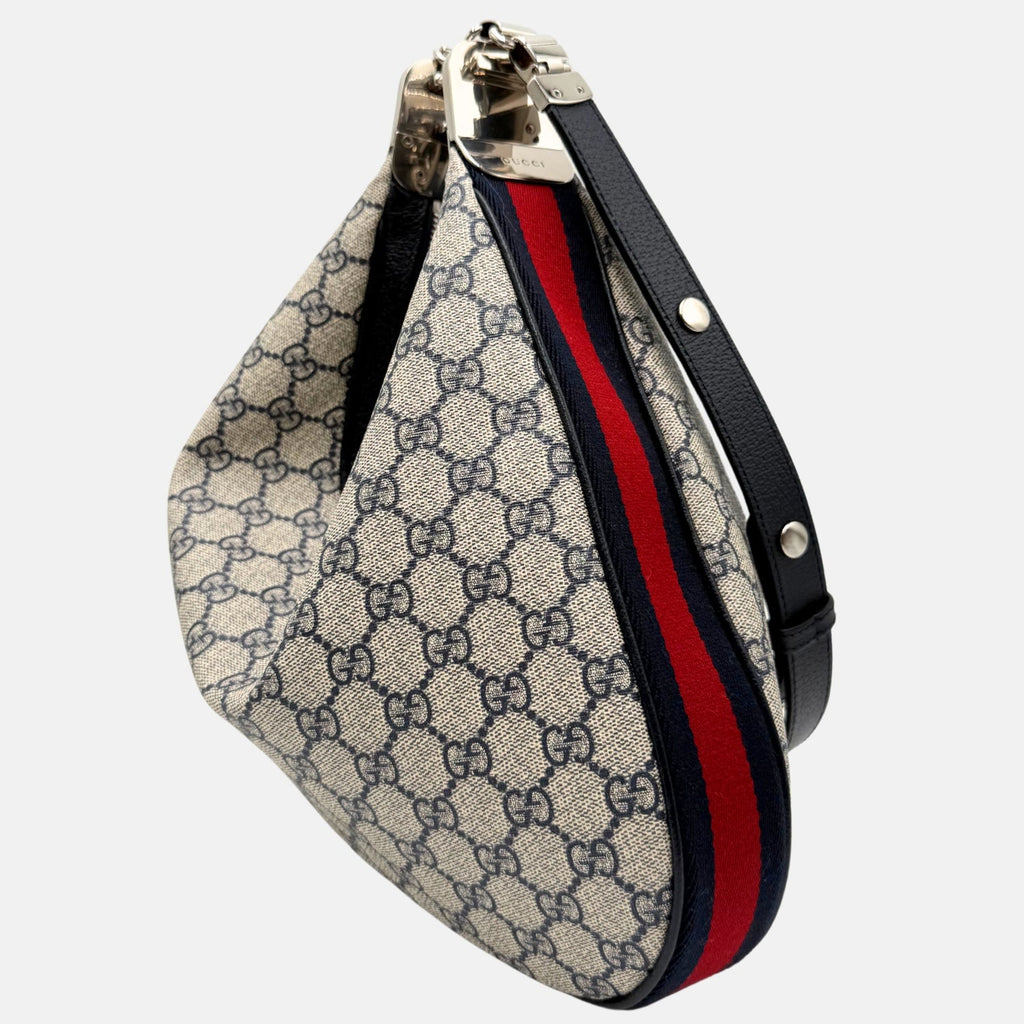 Attache Shoulder Bag Beige GG Supreme Canvas Large