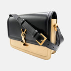 Solferino Bag Black and Beige Box Leather Medium