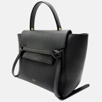 Belt Bag Black Grained Calfskin Nano