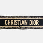 Bag Strap Navy Beige Oblique Canvas Embroidered