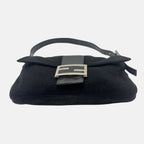 Baguette Bag Black Cashmere/Leather
