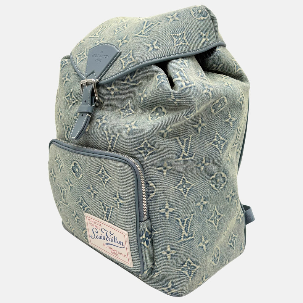 Montsouris Backpack Washed Monogram Denim