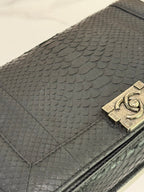 CHANEL LEBOY MEDIUM-LARGE PYTHON CHAIN BAG