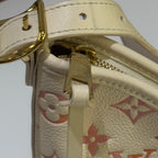LOUIS VUITTON CARRYALL STRAWBERRY PINK GRADIENT EMBOSSED LOGO FULL LEATHER