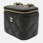 Vanity Case With Chain Black Caviar Quilted Mini