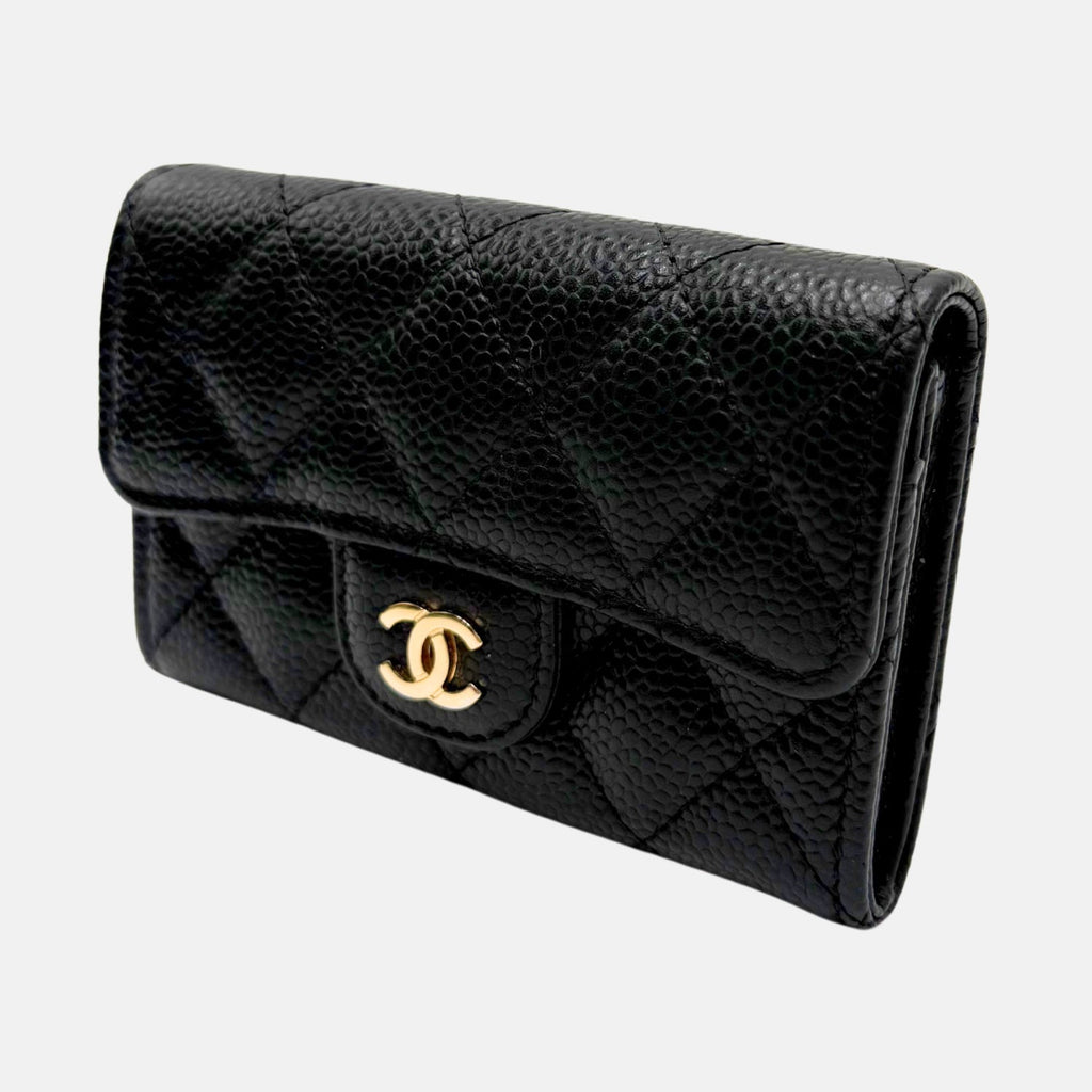 Classic Flap Card Holder Black Caviar
