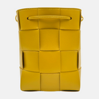 Cassette Bucket Bag Small Yellow Lambskin