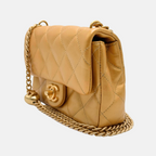 Sweetheart Chain Mini Flap Bag Gold Quilted Lambskin