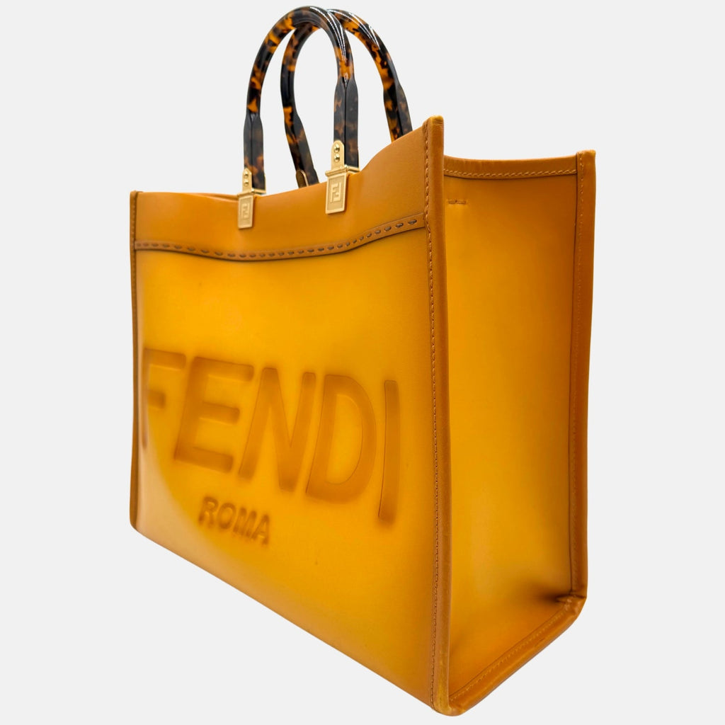Sunshine Shopper Tote Mimosa Vitello Plexiglass Large