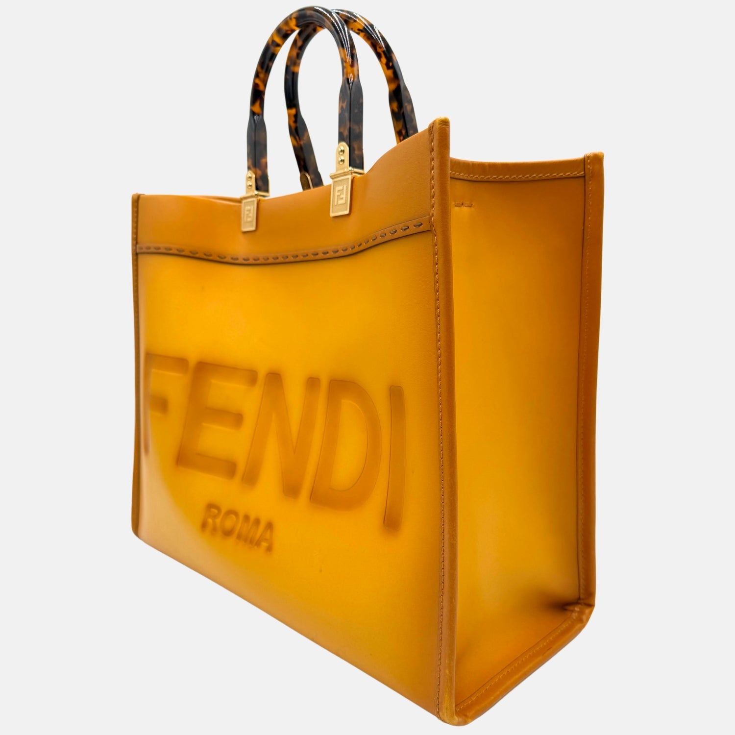Sunshine Shopper Tote Mimosa Vitello Plexiglass Large