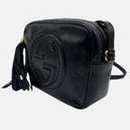 Soho Disco Shoulder Bag Navy Patent Leather Small