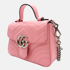 Marmont Top Handle Mini Bag Pink Matelassé Leather
