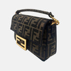 Zucca Baguette Bag Brown Canvas