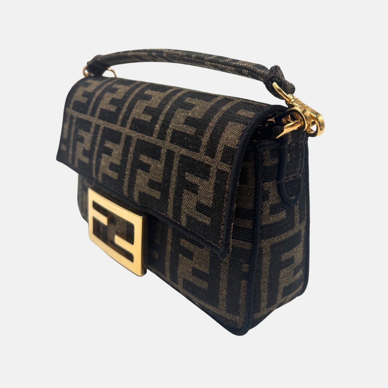 Zucca Baguette Bag Brown Canvas