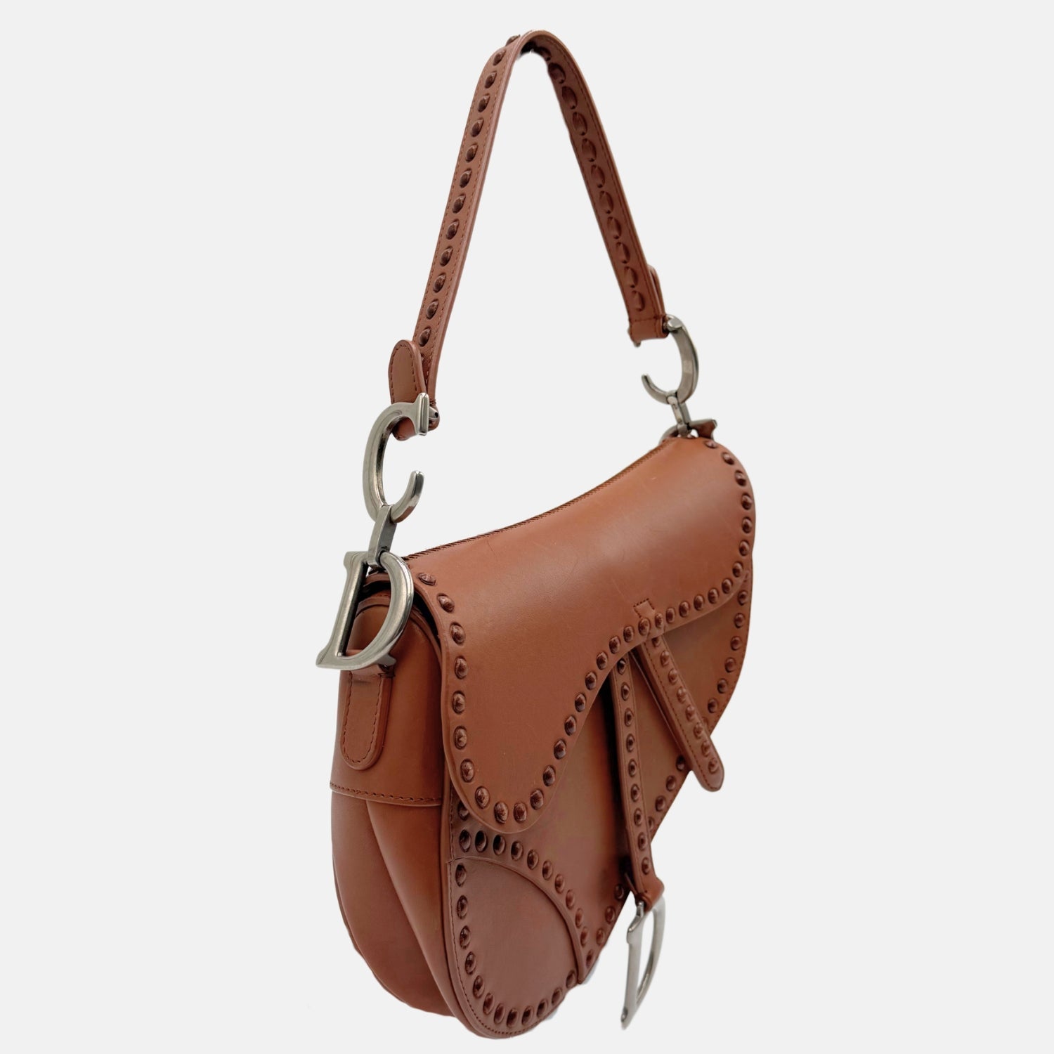 Saddle Bag Brown Studded