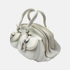 Detective Bag White Leather Small