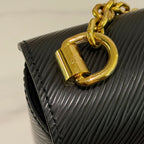 Louis Vuitton Twist Black &amp; Pink Medium Shoulder Crossbody Bag