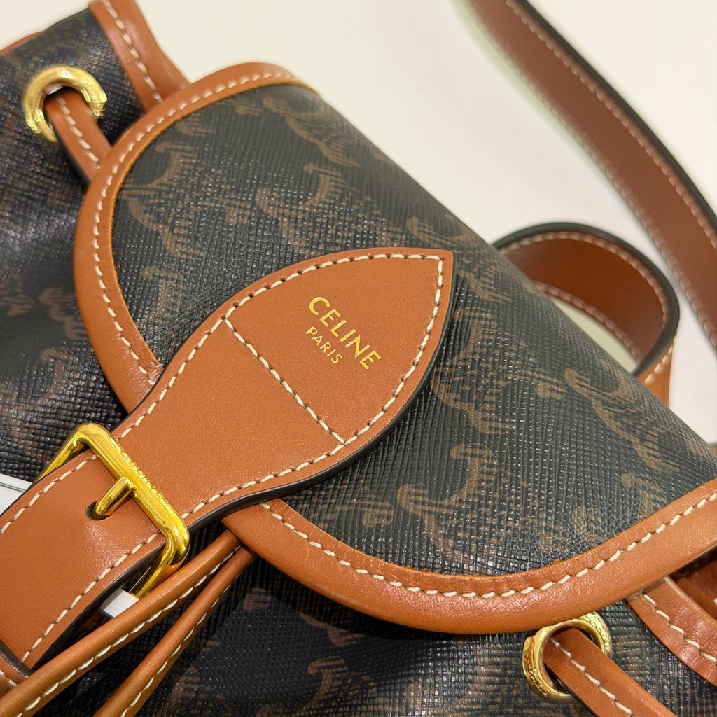 Celine Folco Triomphe Monogram Backpack