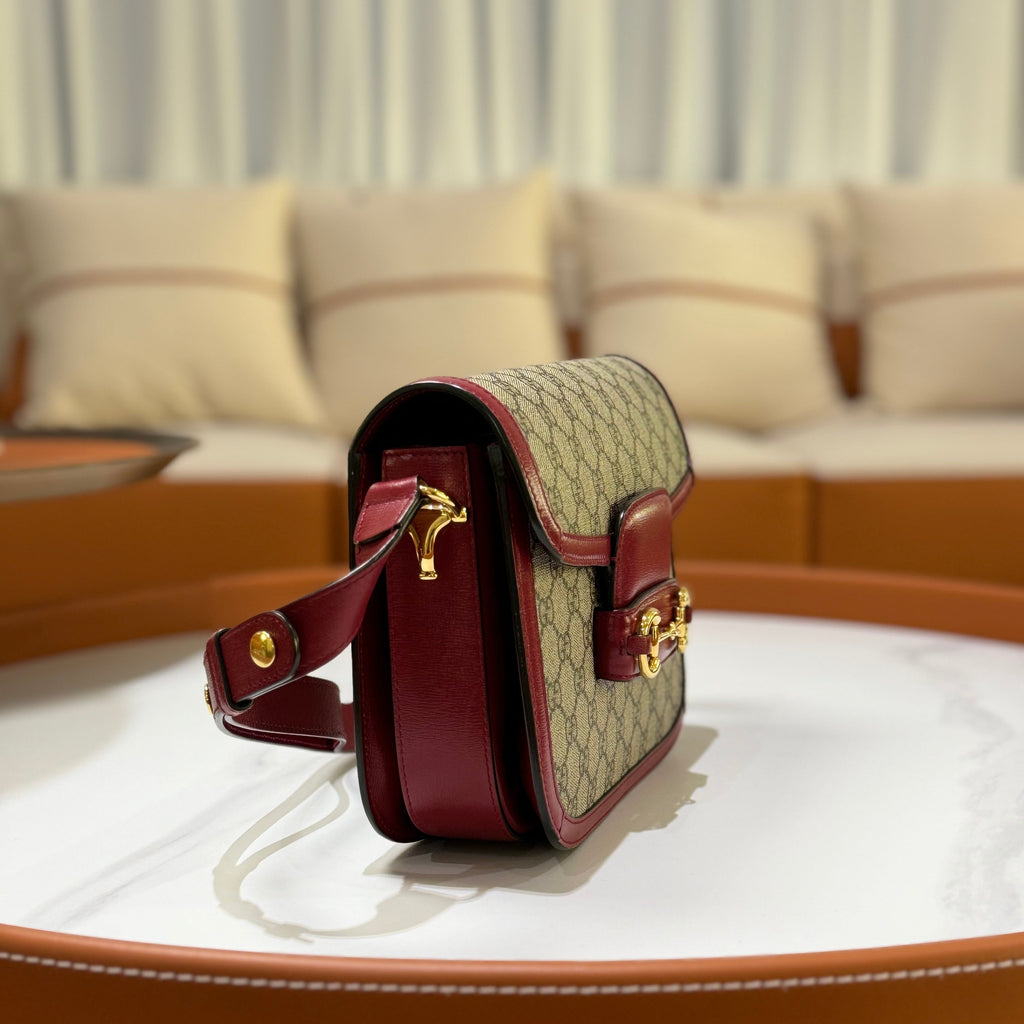 GUCCI 1955 MEDIUM HORSEBIT RED