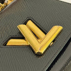 LOUIS VUITTON BLACK VERNIS TWIST BAG