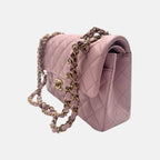 Classic Flap Bag Pink Quilted Leather Medium