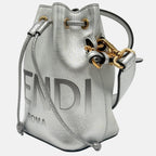 Mon Tresor Bucket Bag Silver Leather Mini