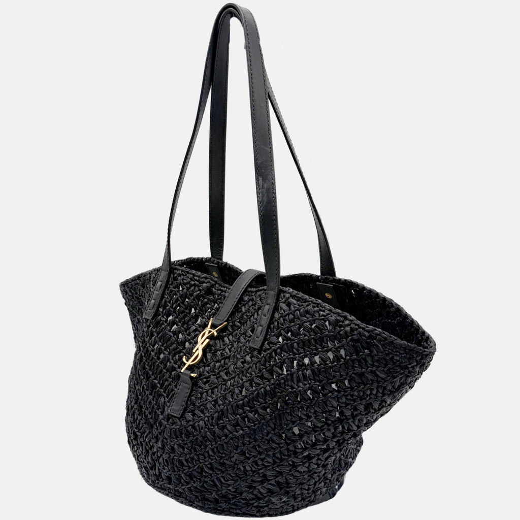 Panier Tote Bag Small Black Raffia