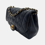 Flap Bag Navy Blue Lambskin 21 Series Small