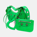 Agneau Arena Le Cagole Shoulder Bag Green