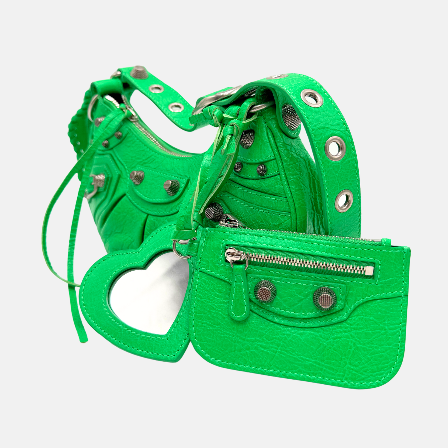Agneau Arena Le Cagole Shoulder Bag Green