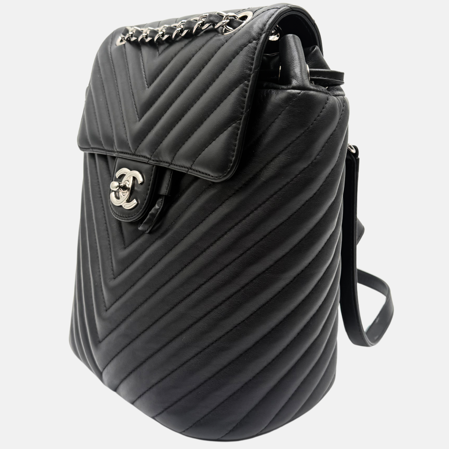 Urban Spirit Backpack Black Chevron Leather