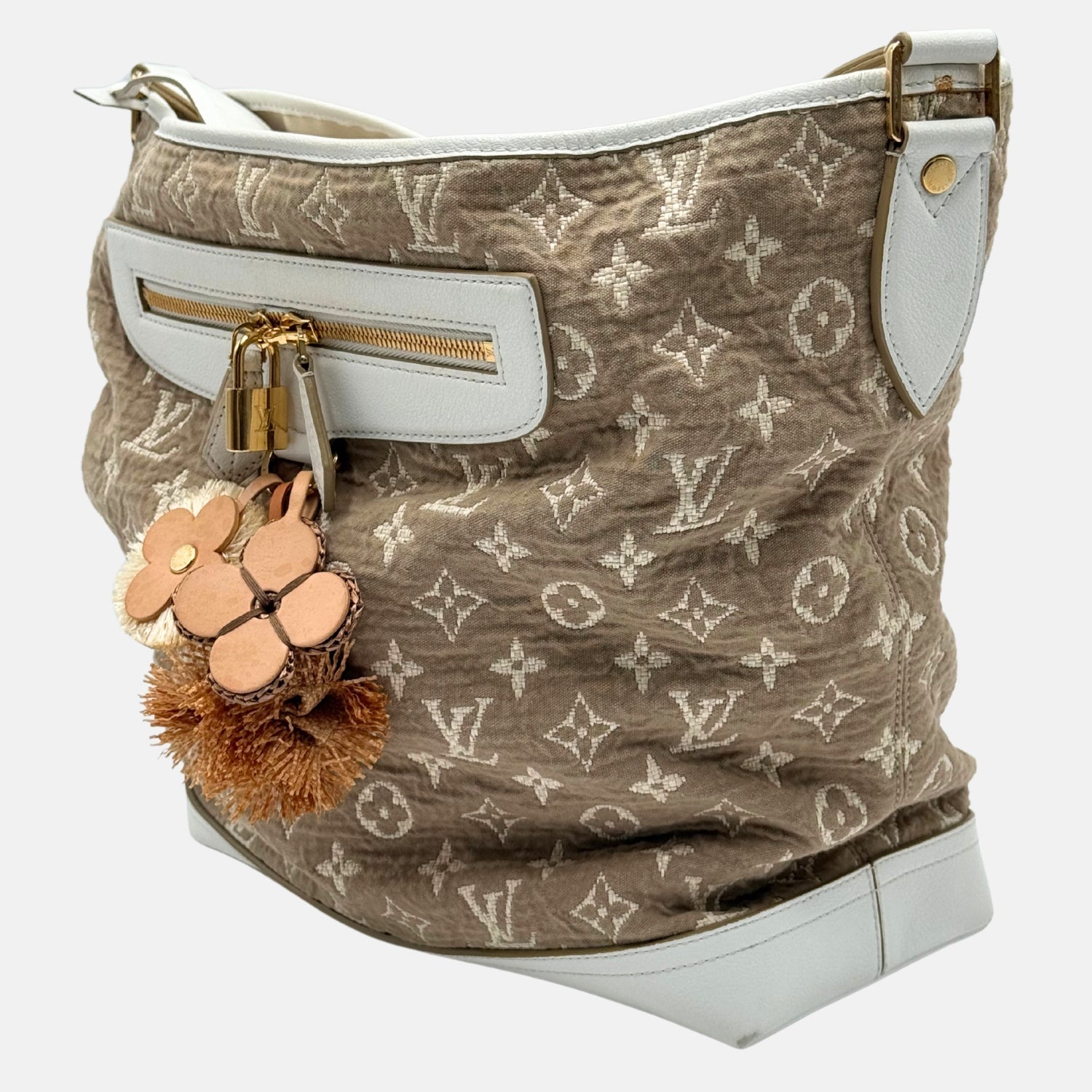 Sabia Besace Monogram Jacquard Taupe