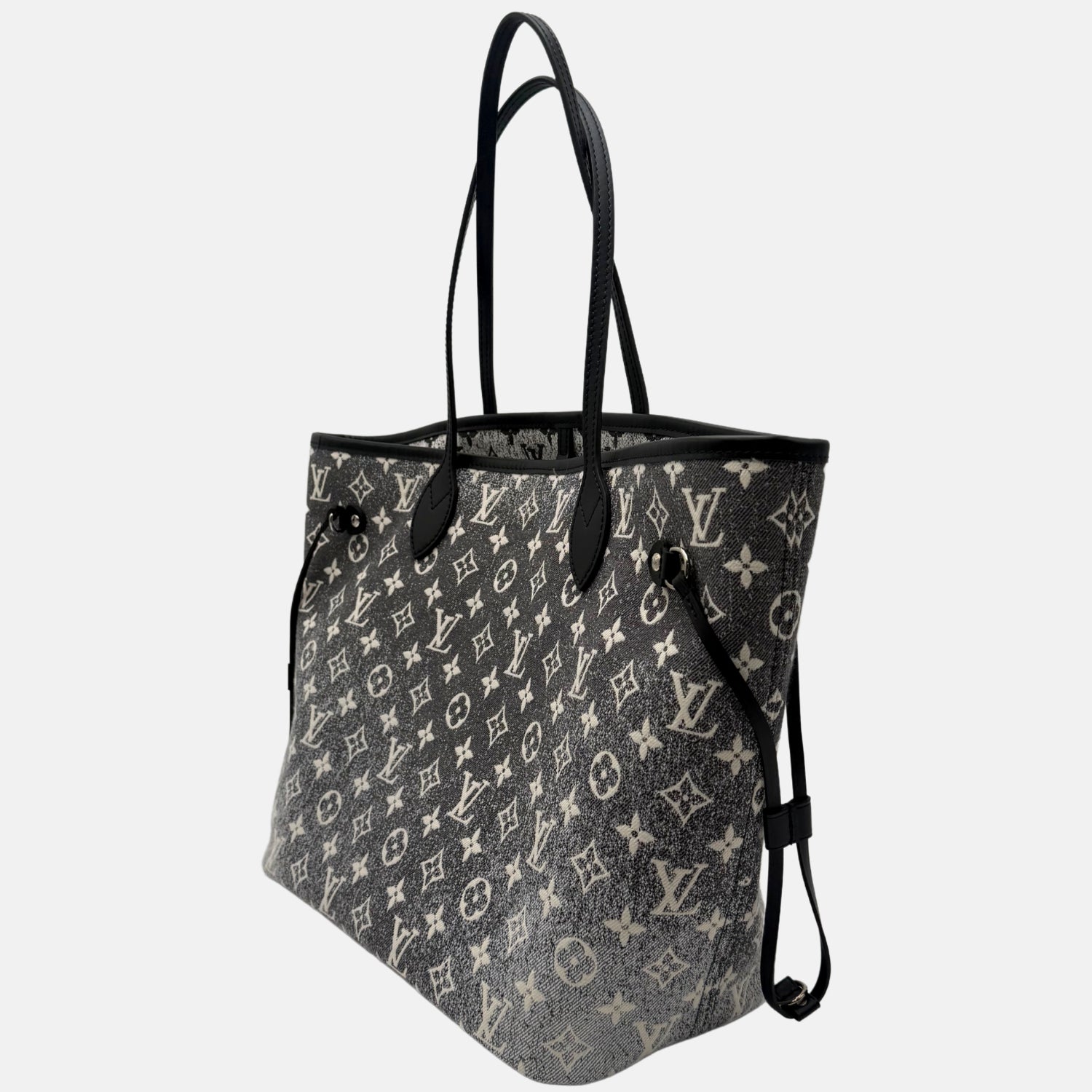 Neverfull MM Grey Denim Monogram Jacquard