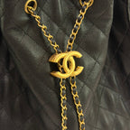 CHANEL 25 HOBO MEDIUM BLACK CAVIAR LEATHER WITH GOLD HARDWARE (CHIP MODEL)