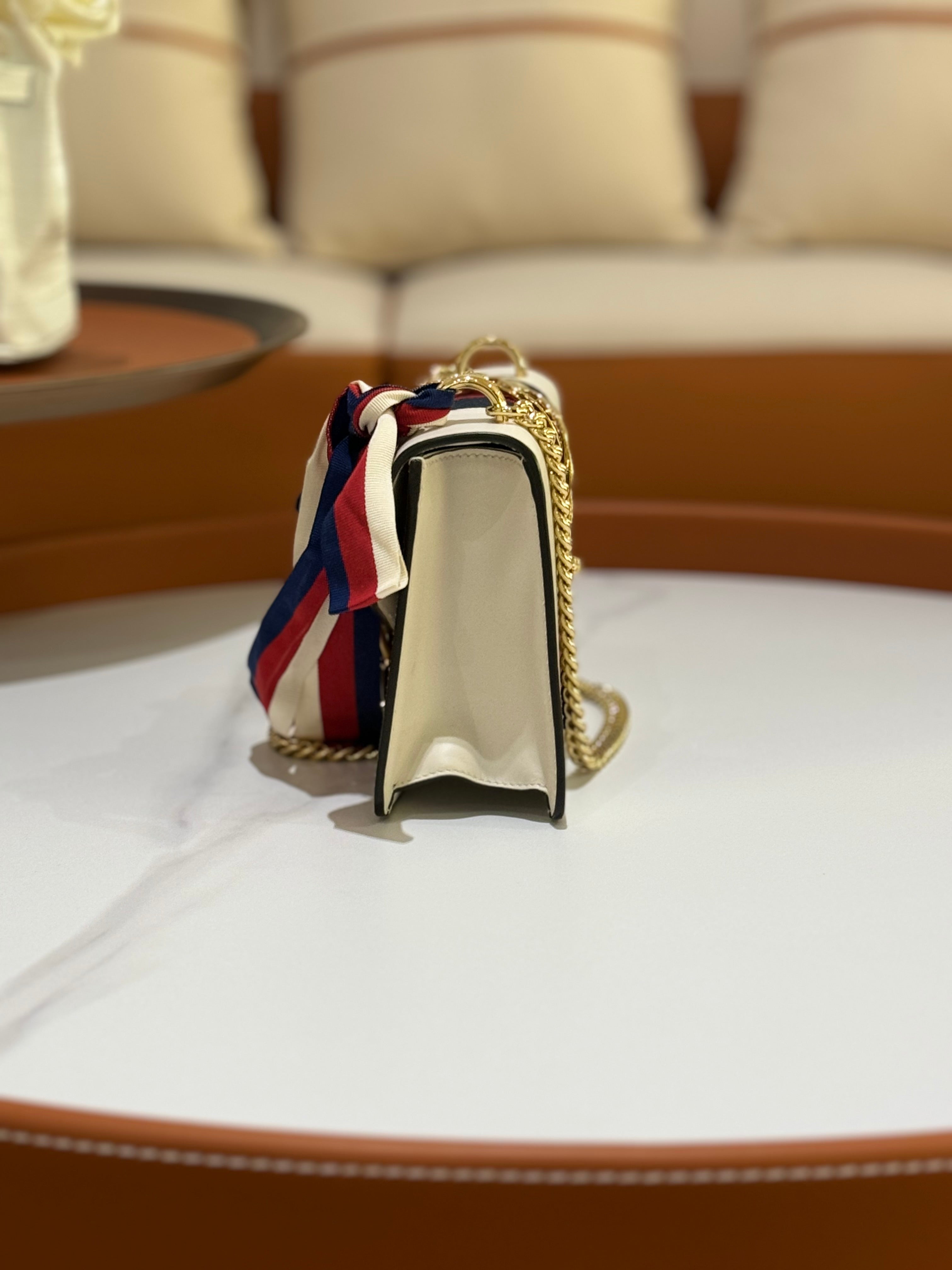GUCCI SYLVIE LEATHER MINI CHAIN BAG