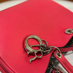 DIOR VIP DIORISSIMO LARGE FULL LEATHER FUCHSIA WITH SILVER HARDWARE